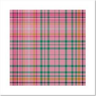 Graceful Dahlia Plaid Posters and Art